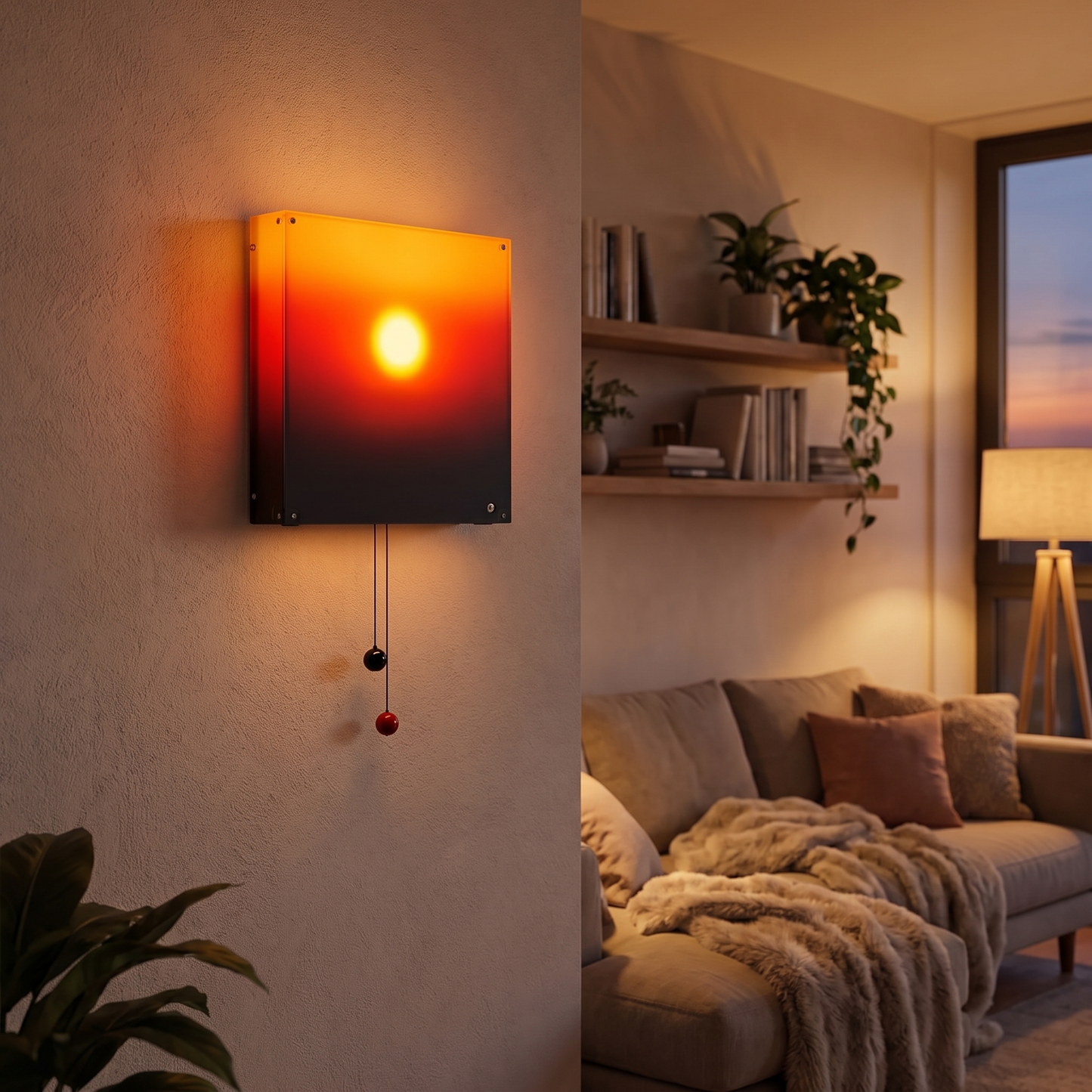 SunsetAura™ Lampa ścienna w aranżacji lifestyle