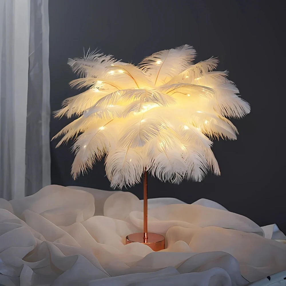 LUMARO Lampa Palma z Piór