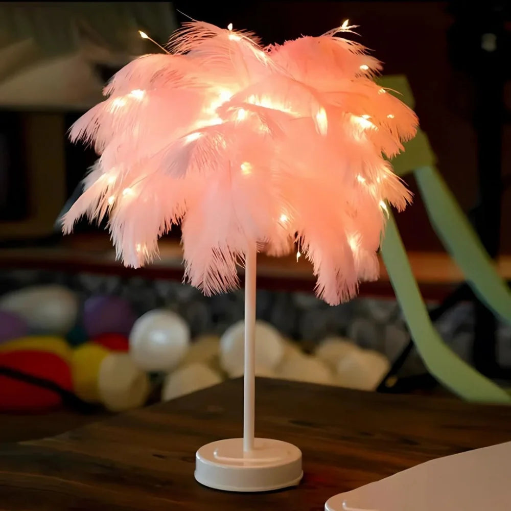 LUMARO Lampa Palma z Piór