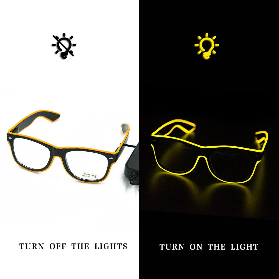 LUMARO Okulary Neonowe LED